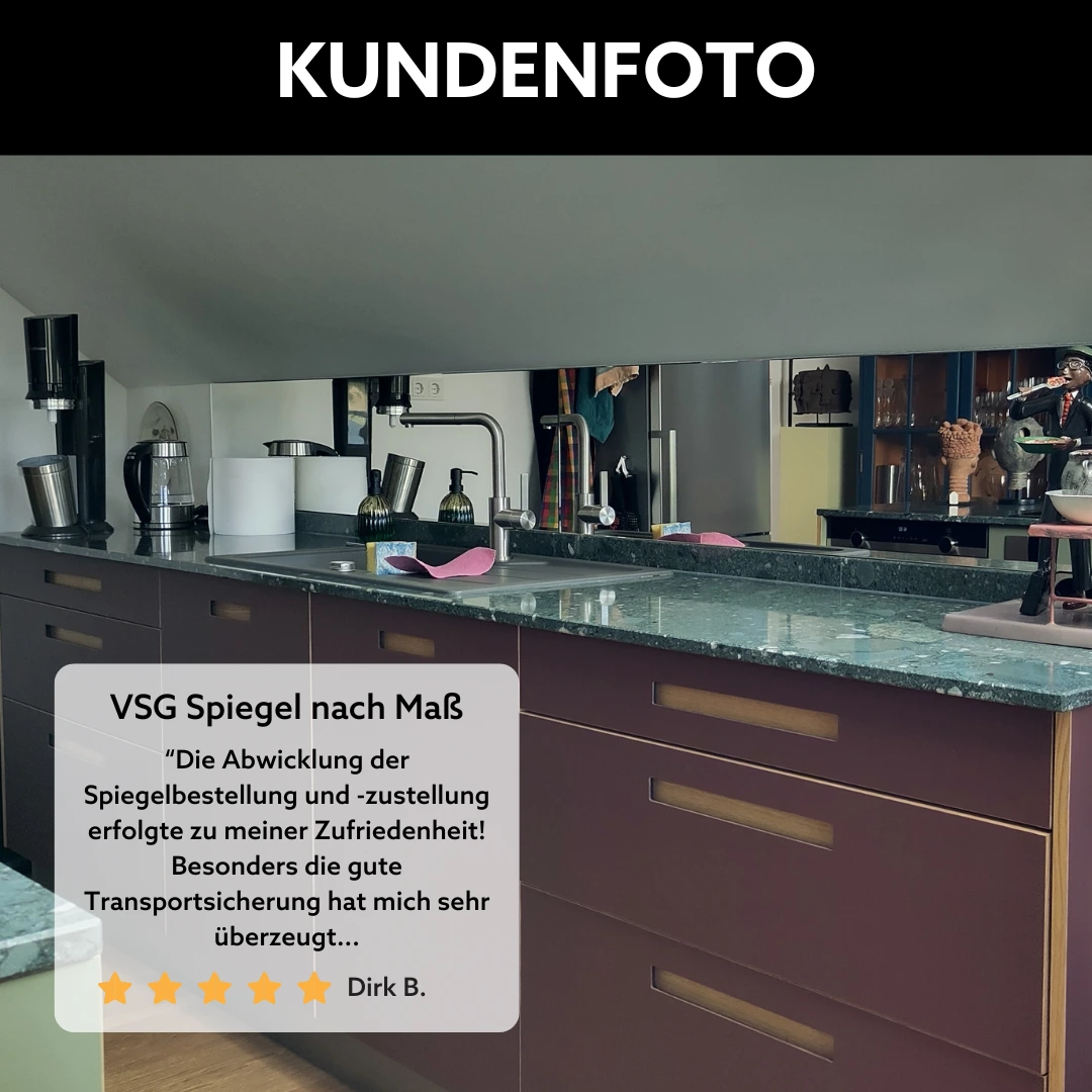 Spiegel als Küchenrückwand
