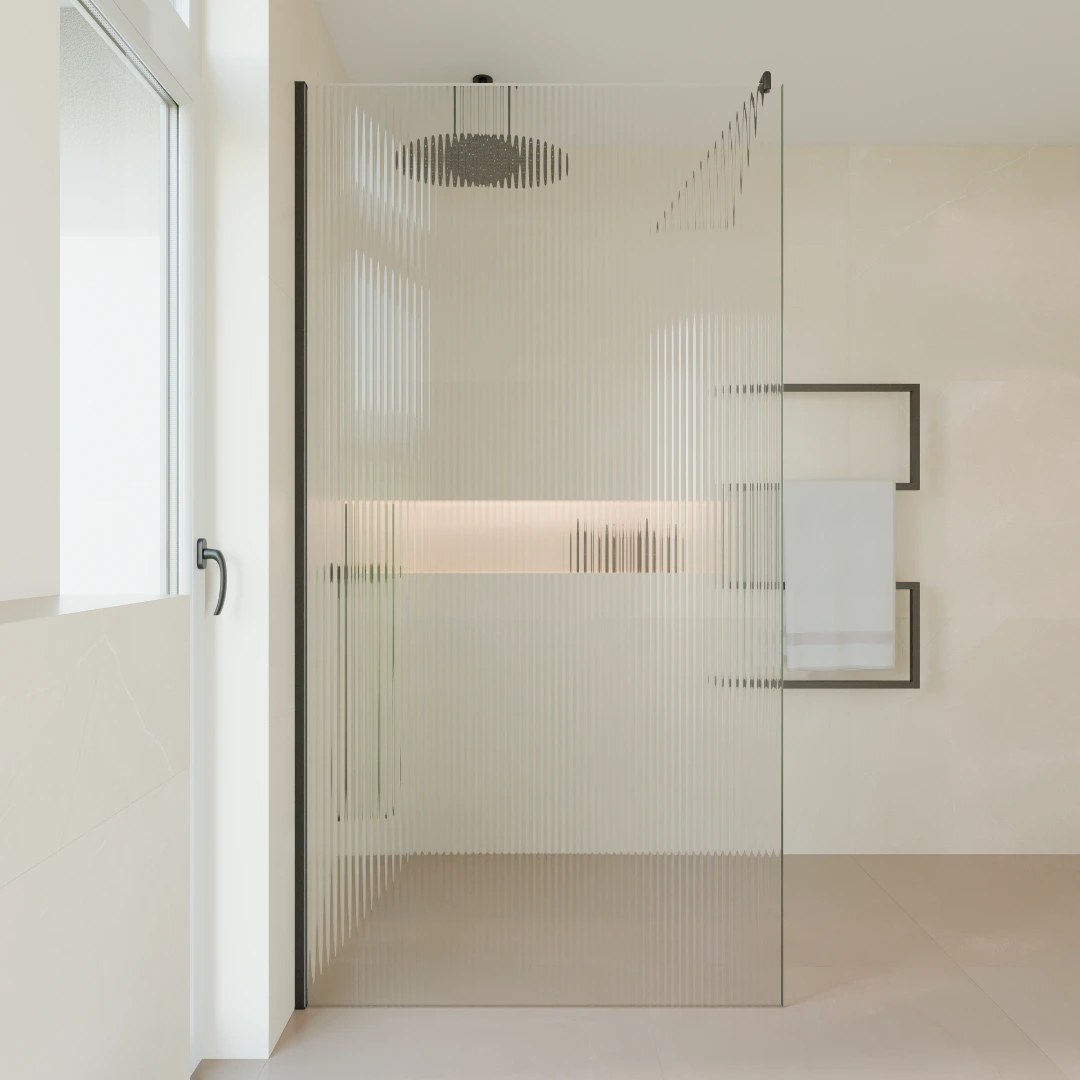 Walk-In Dusche Riffelglas nach Maß