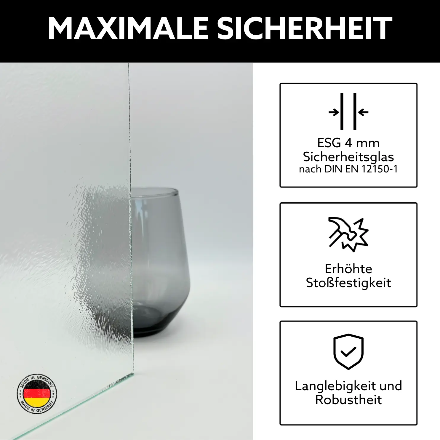 Glaseigenschaften Chinchilla Glas für Lichtausschnitte