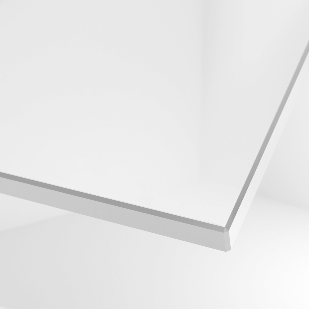 Detailaufnahme Glaskante Satinato