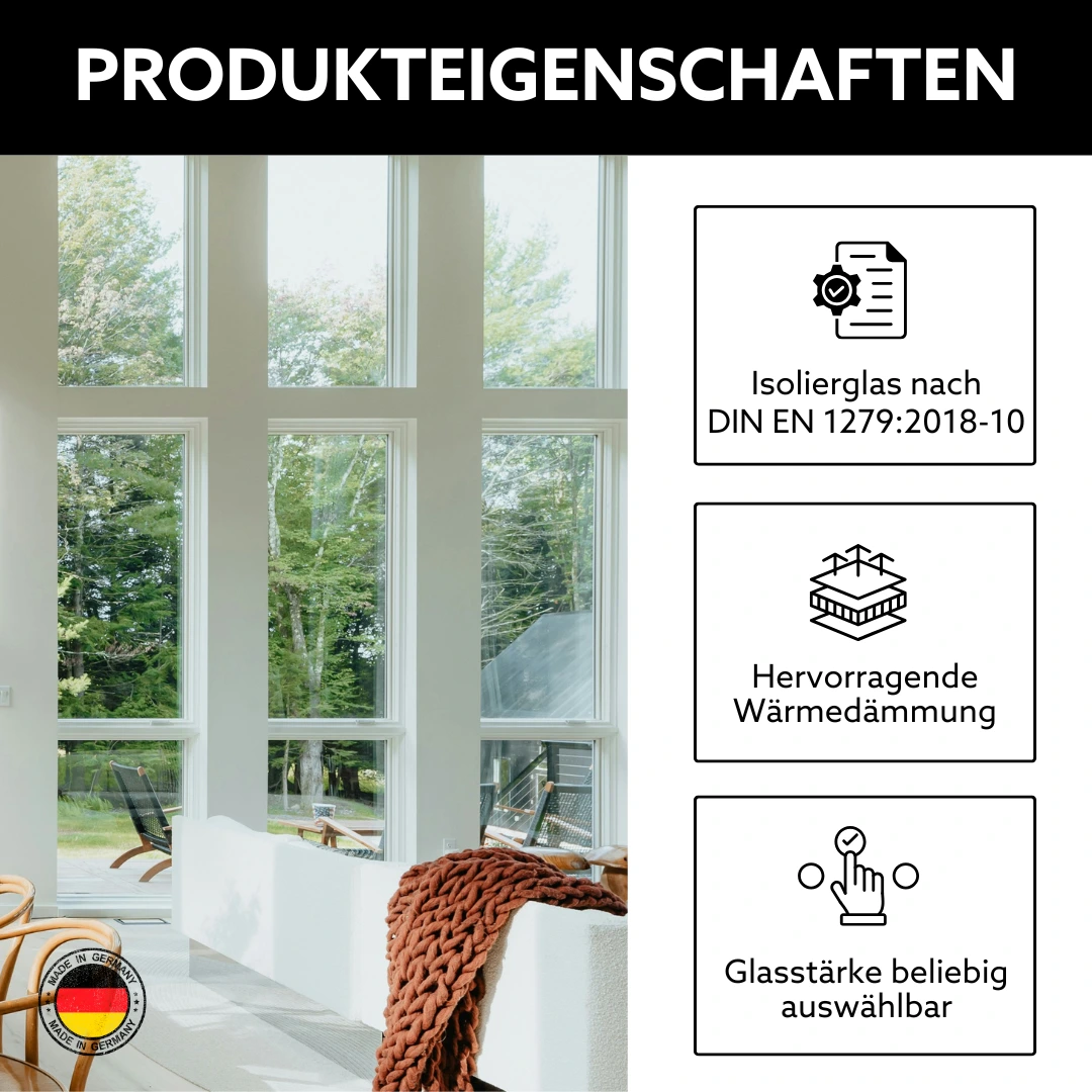 Produkteigenschaften Sonnenschutzglas 3-fach
