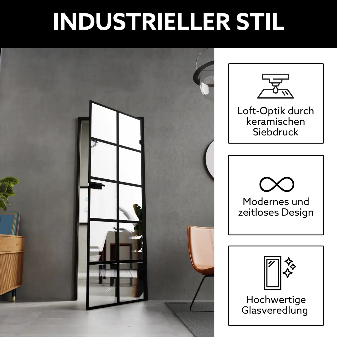Industrieller Stil einer Lofttuer