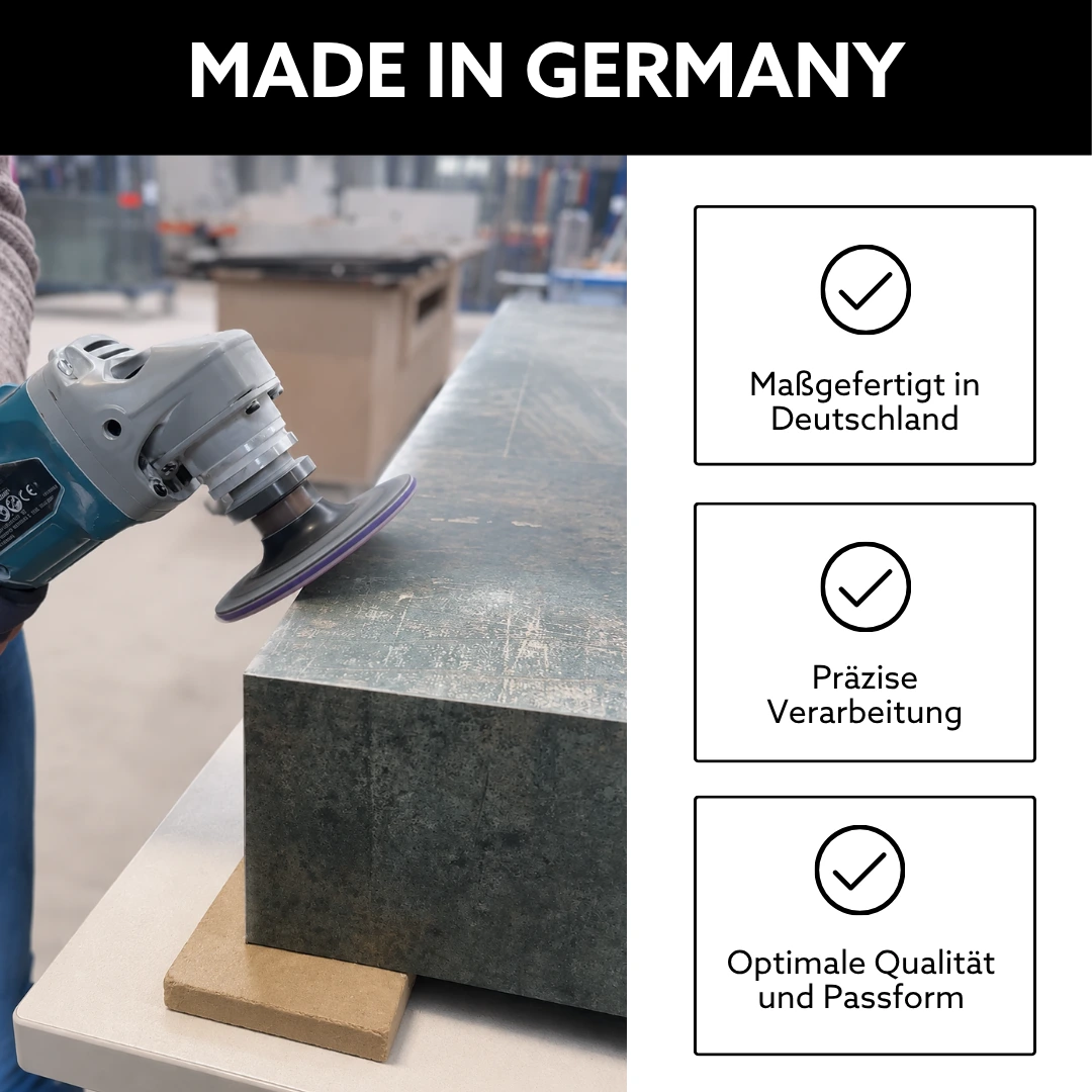 Keramik Waschtisch nach Maß Made in Germany, maßgefertigt in Deutschland mit präziser Verarbeitung sowie optimaler Qualität und Passform