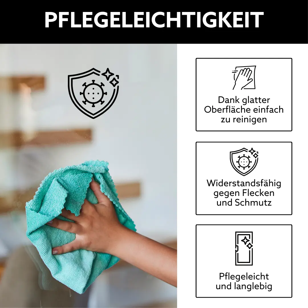 Pflegeleichtigkeit einer Lofttuer mit Siebdruck