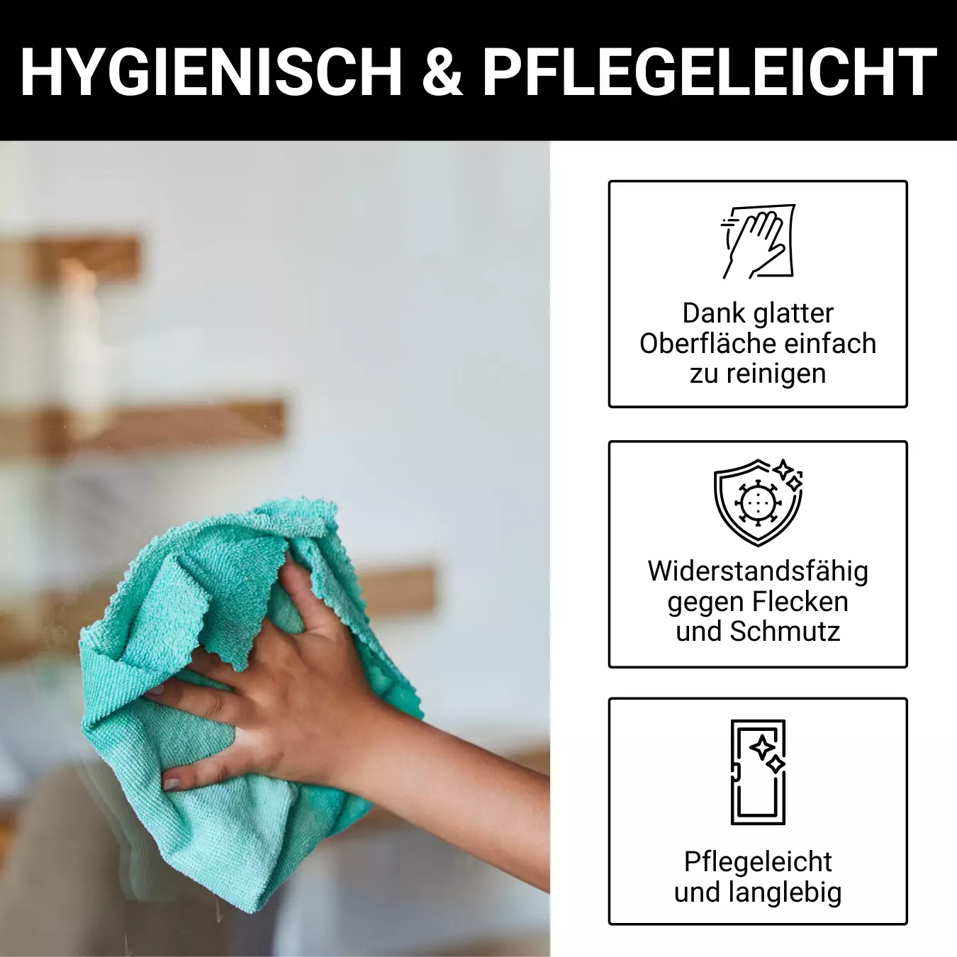 Vorteile der Pflegeleichtigkeit einer Glastür