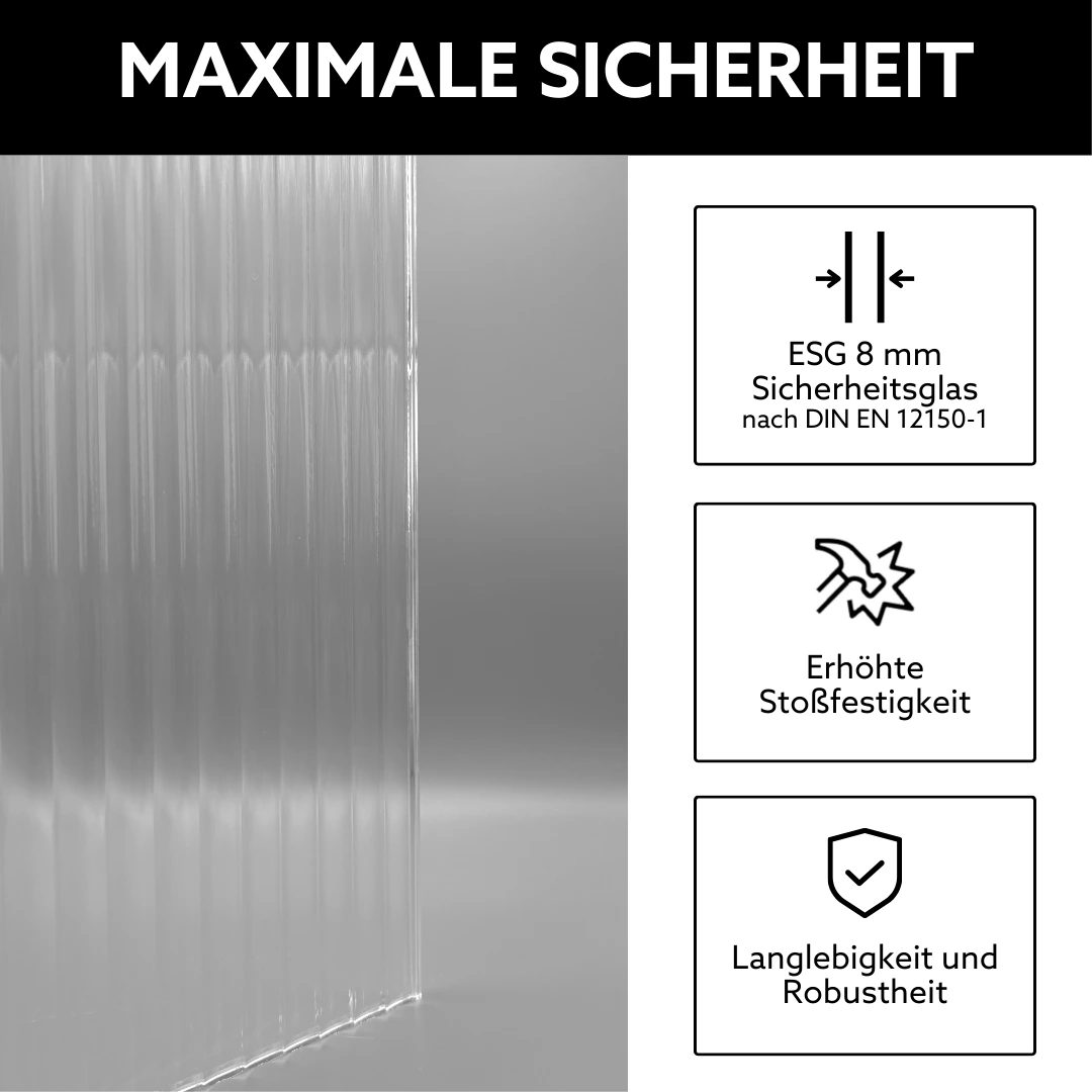 Glaseigenschaften geriffeltes Glas