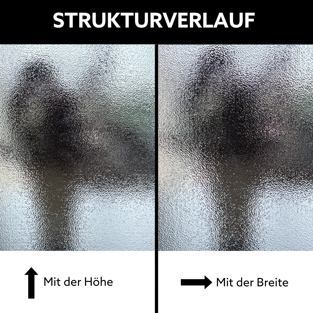 Strukturverlauf von Ornamentglas 504