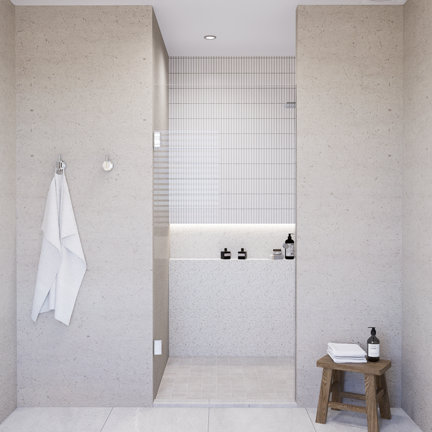 Duschtür nach Maß Weißglas