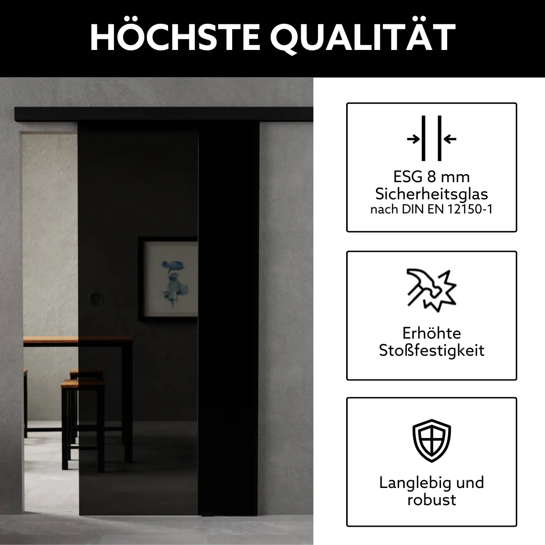 Glasschiebetür nach Maß Glaseigenschaften