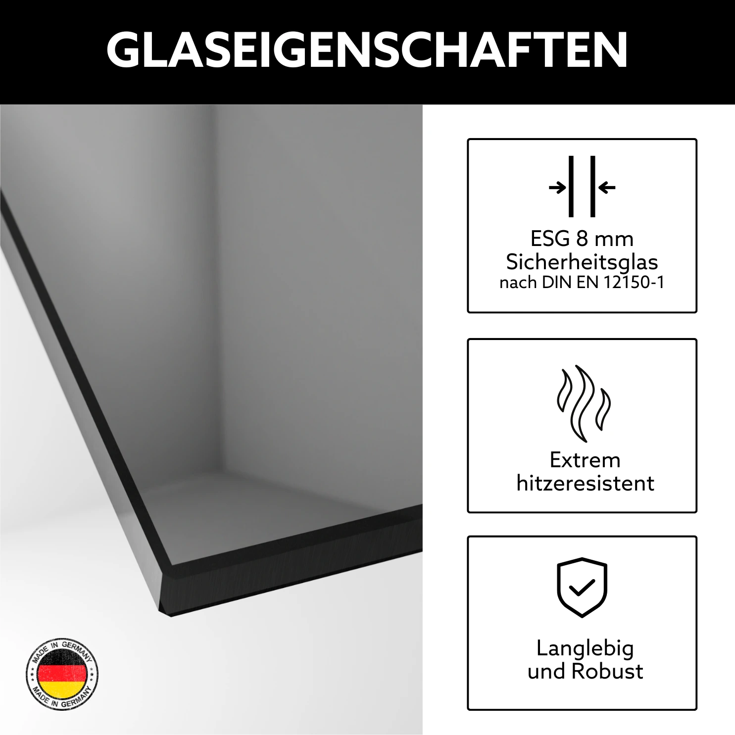 Glaseigenschaften Saunaglas Grau