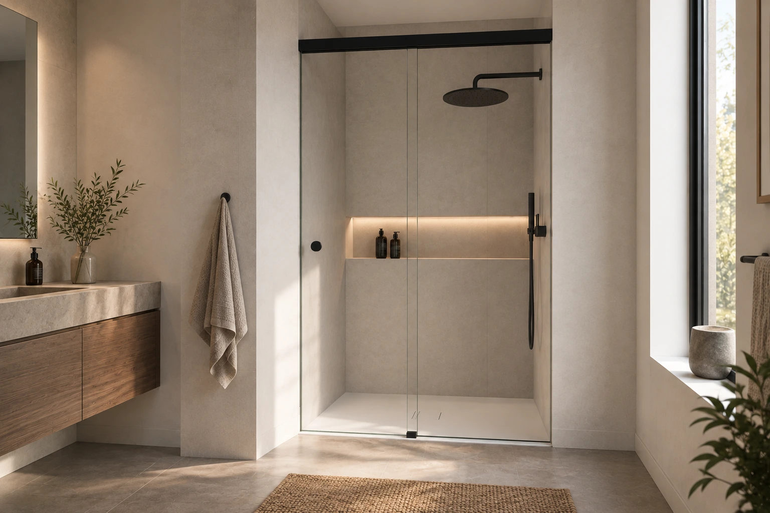 Schiebetür für die Dusche: Für welche Bäder geeignet?