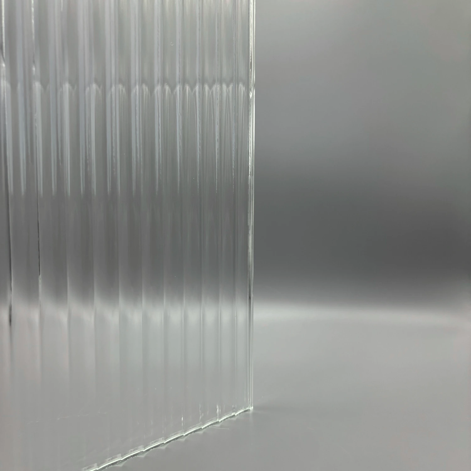 Detailansicht Struktur von geriffeltem Glas