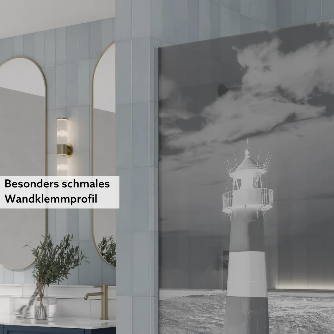 Detailansicht Wandklemmprofil Edelstahloptik