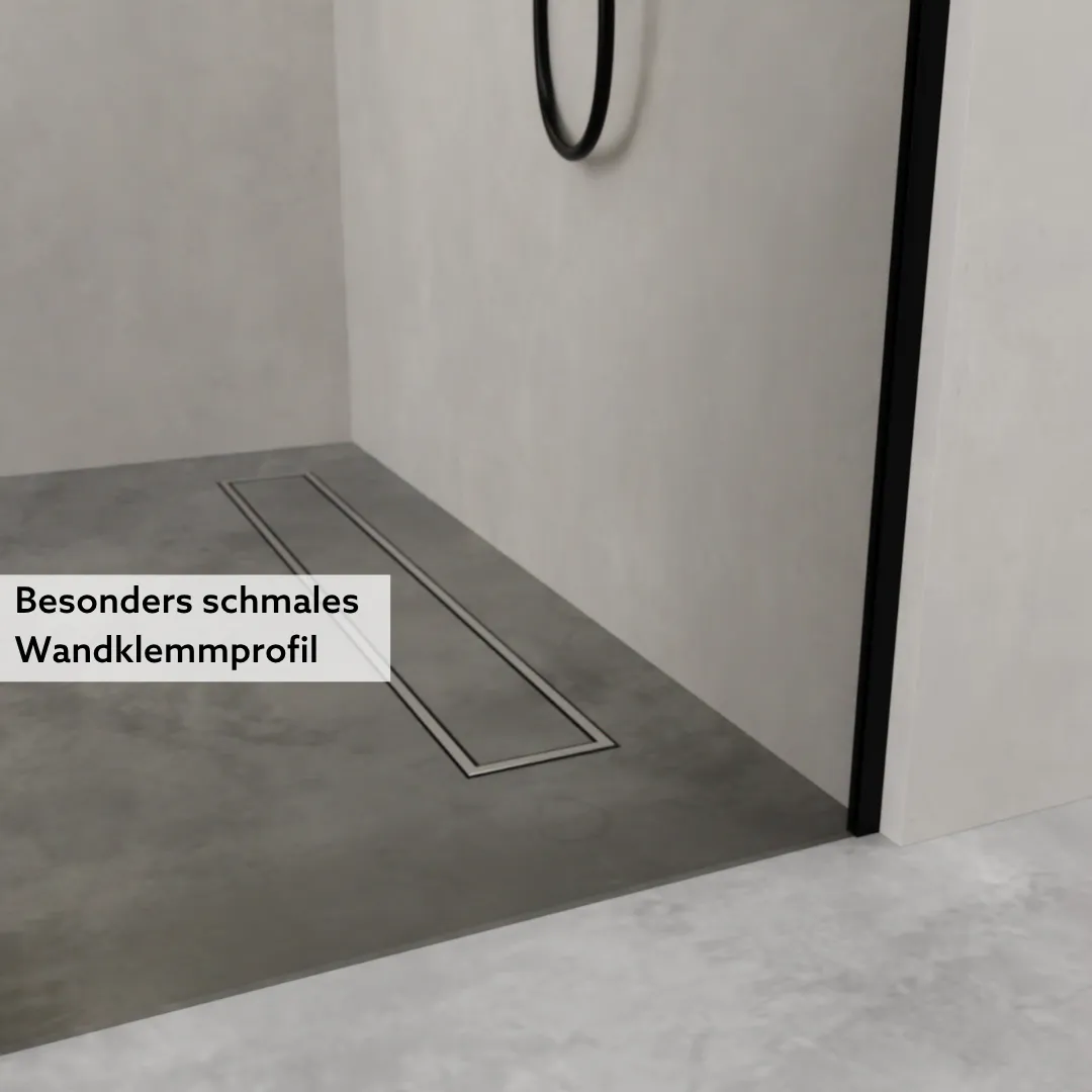 Walk In Dusche Nach Maß mit Mittelstreifen