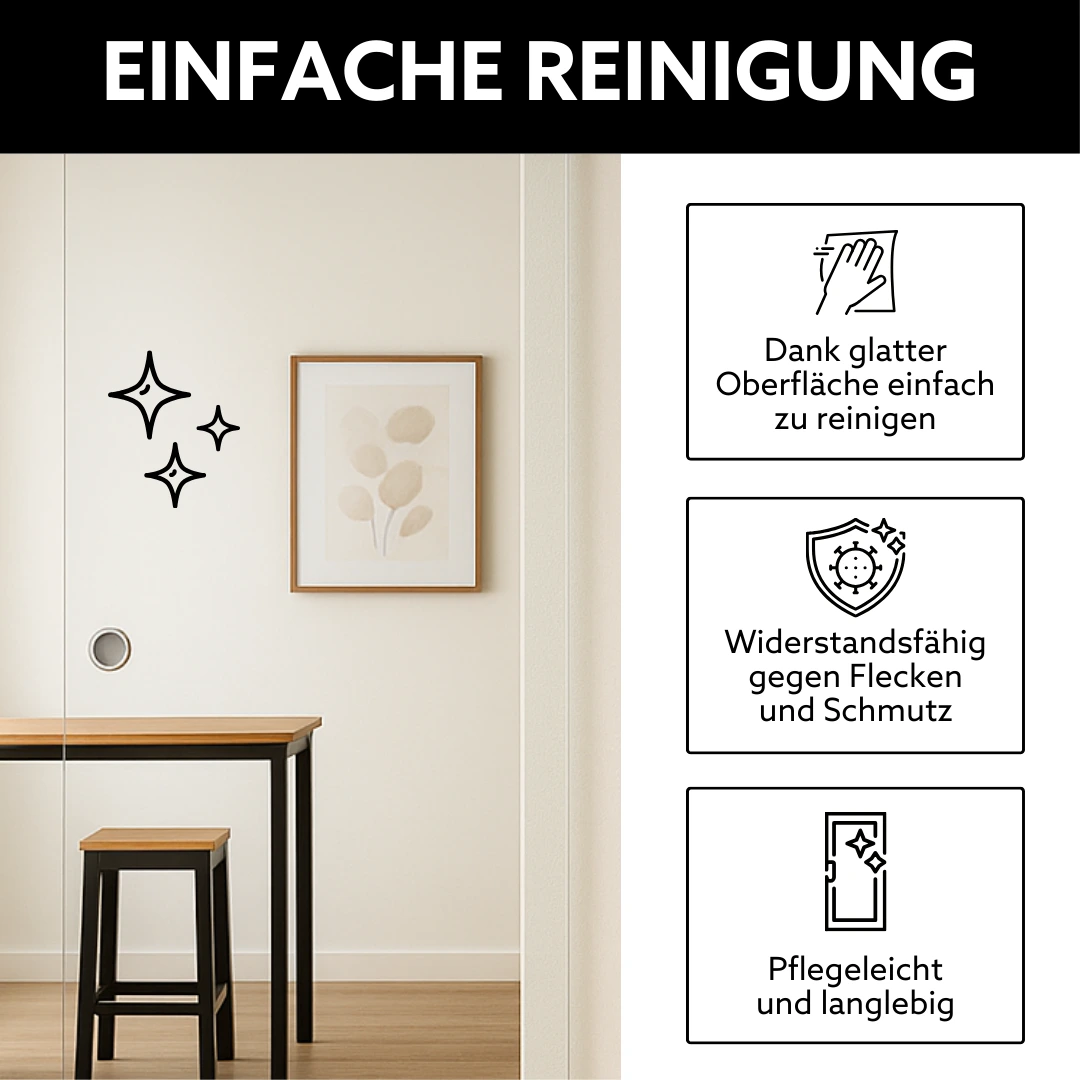 Glasschiebetür nach Maß Einfache Reinigung