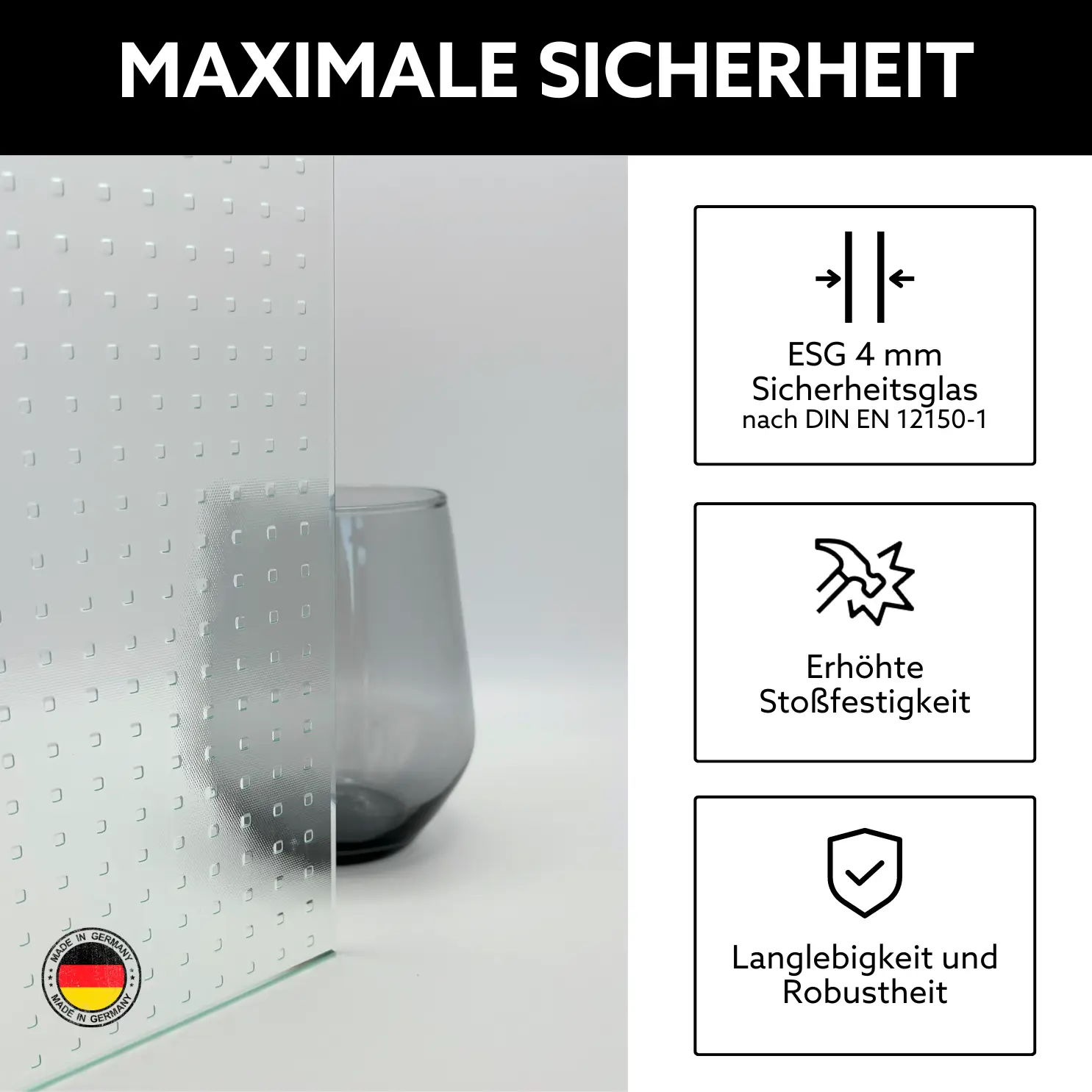 Glaseigenschaften Mastercarre Glas für Lichtausschnitte