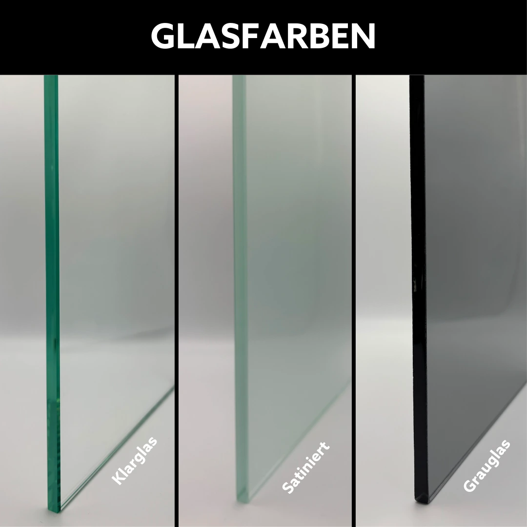 Glasfarben Duschkabine in U-Form