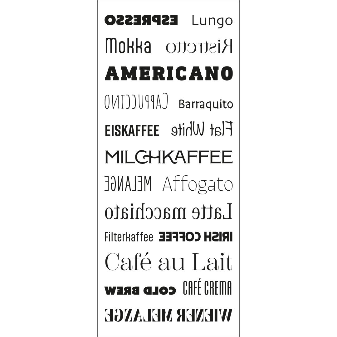 Dekor-Detail Kaffeesorten