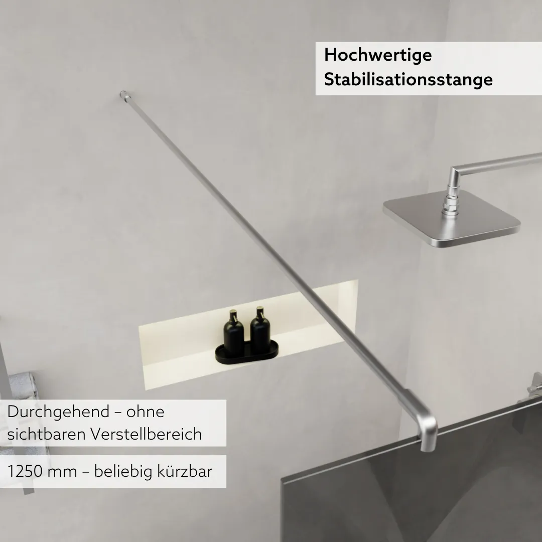 Detailansicht Stabilisationsstange Edelstahloptik