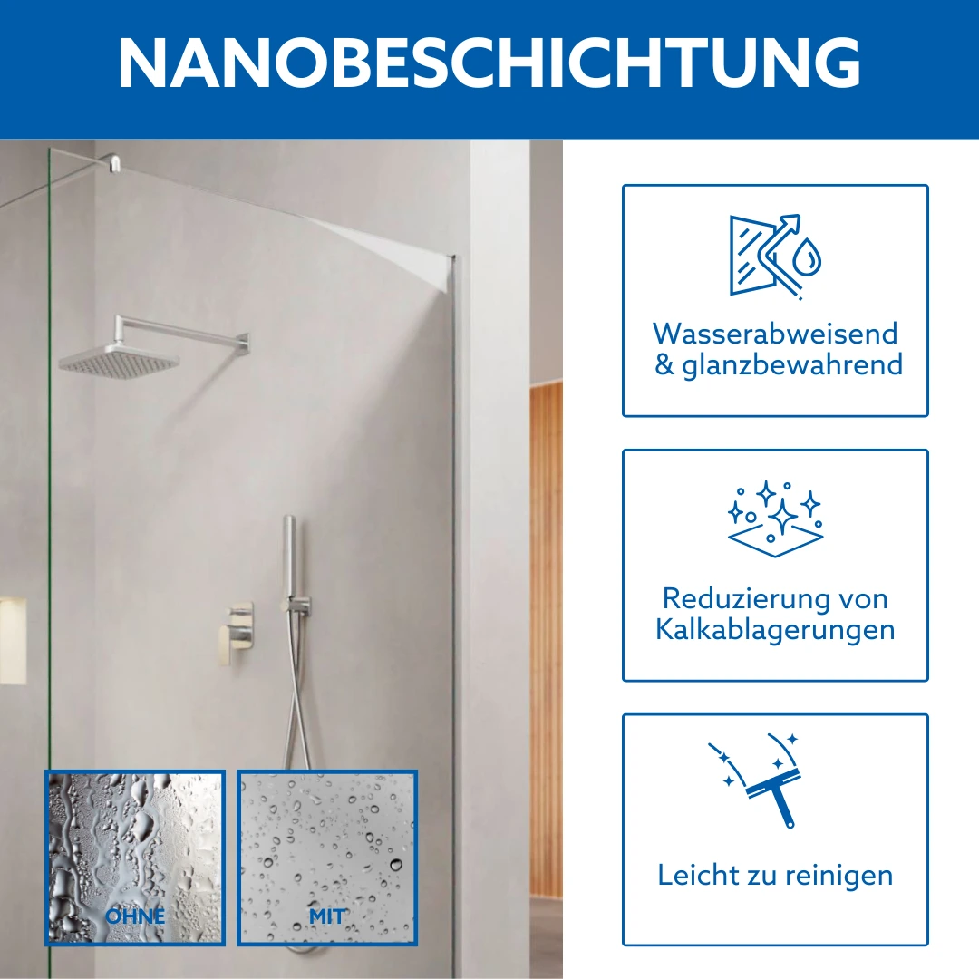 Nanobeschichtung auf Klarglas