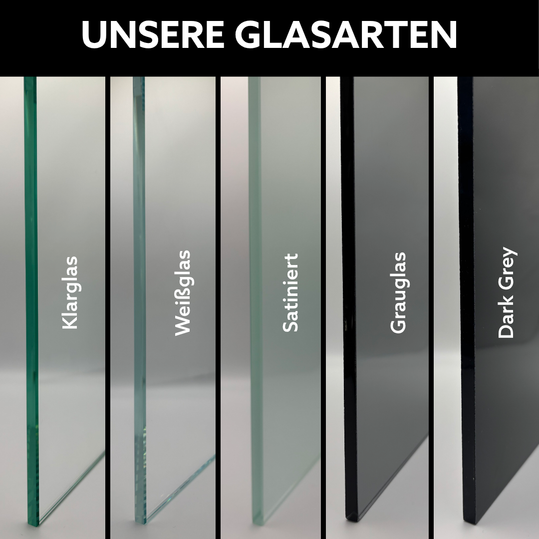 Verfügbare Glasarten für die Duschkabine mit Schiebetür