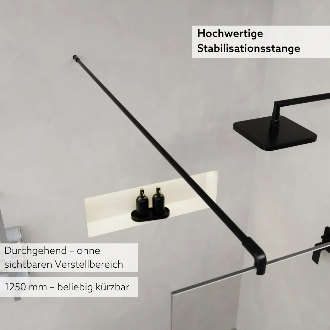 Walk In Dusche Nach Maß mit Mittelstreifen