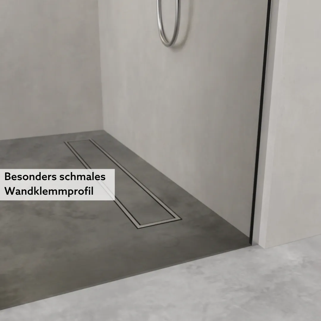 Walk In Dusche Nach Maß mit Mittelstreifen