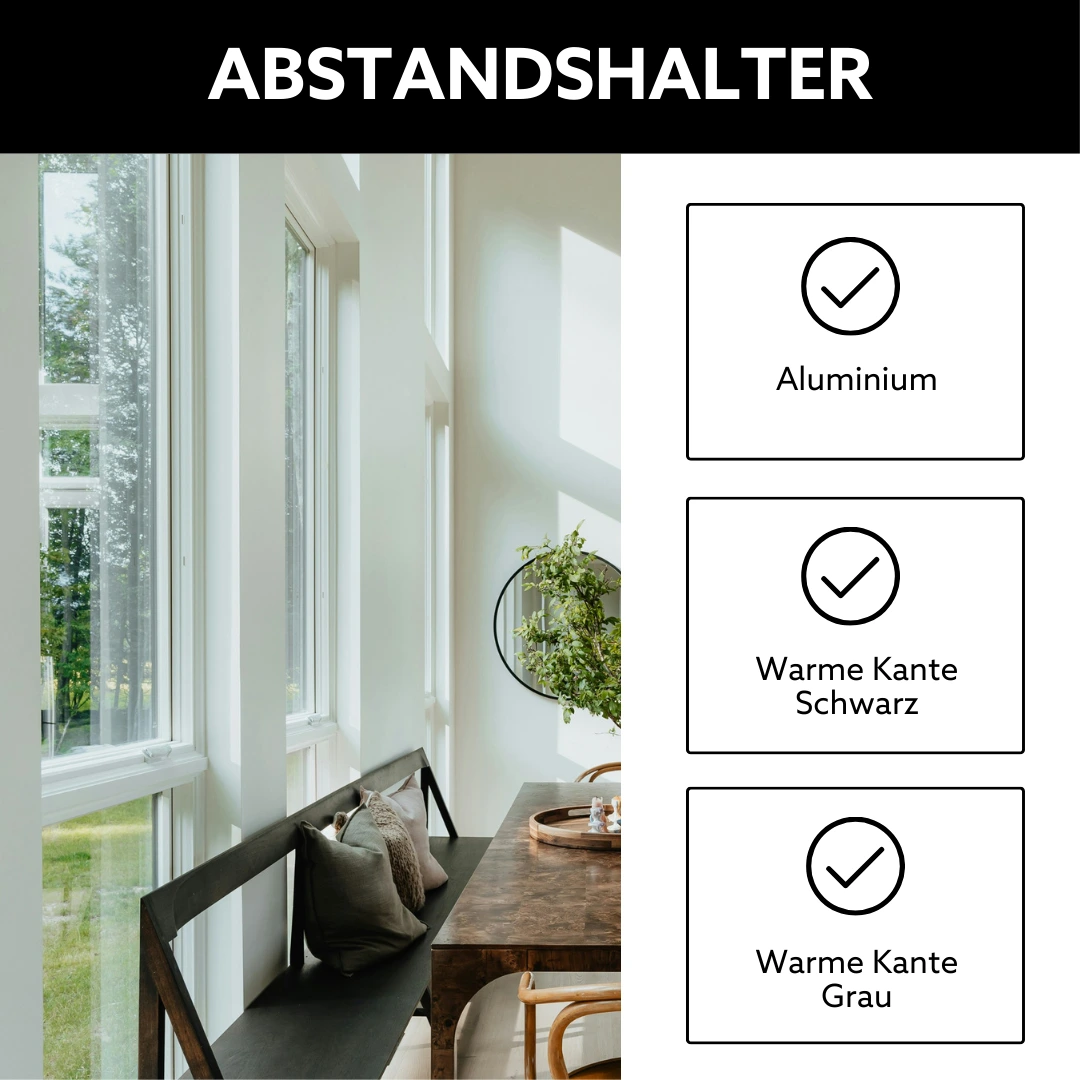 Abstandshalter für Sonnenschutzglas
