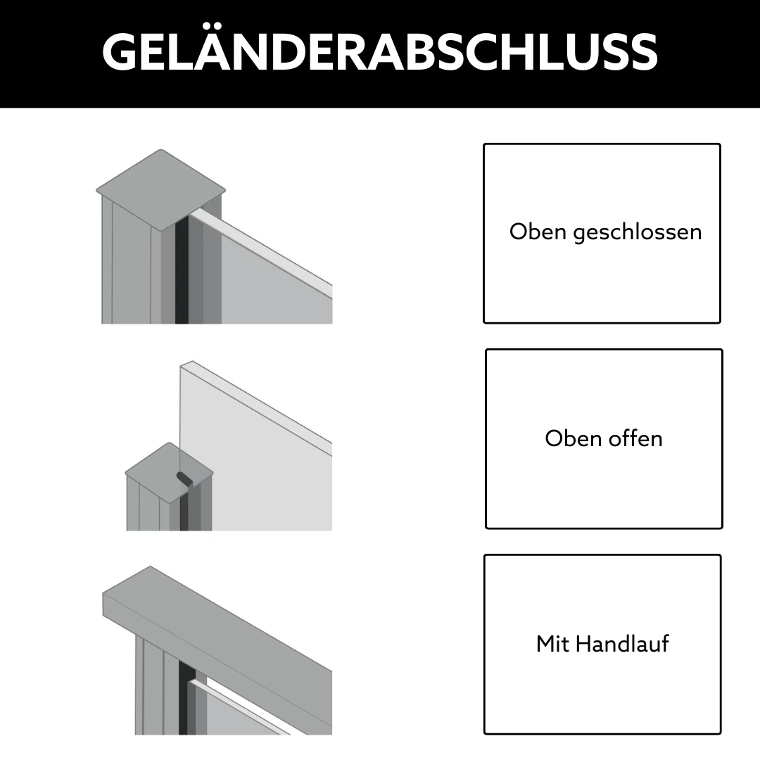 Varianten Geländerabschlüsse